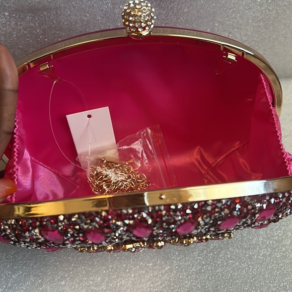 Wedding Diamond Floral Crystal Clutch - Picture 4 of 4